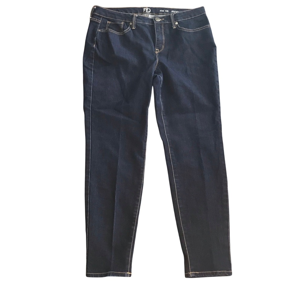 New Directions Women Dark Wash Skinny Jeans Size 10S Indigo Stretch Denim 4147